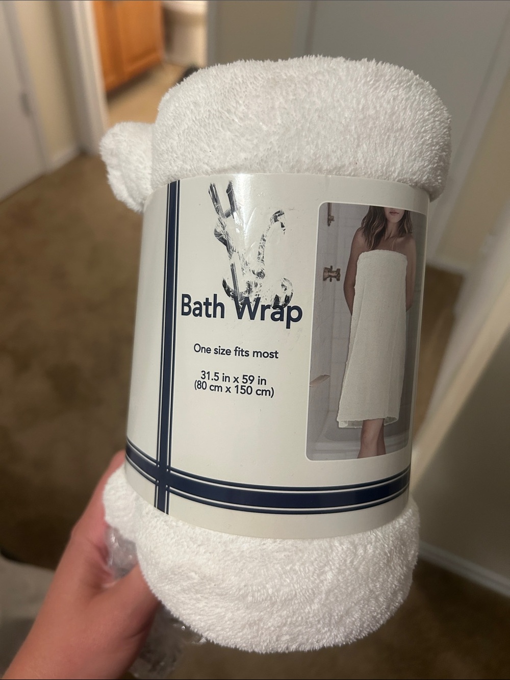 Bath Wrap Towel - White Plush Women’s Bath Wrap